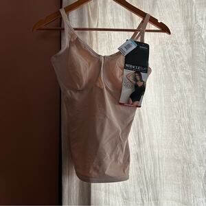 Miraclesuit Tan Shapewear Bodysuit with Built-in Cups